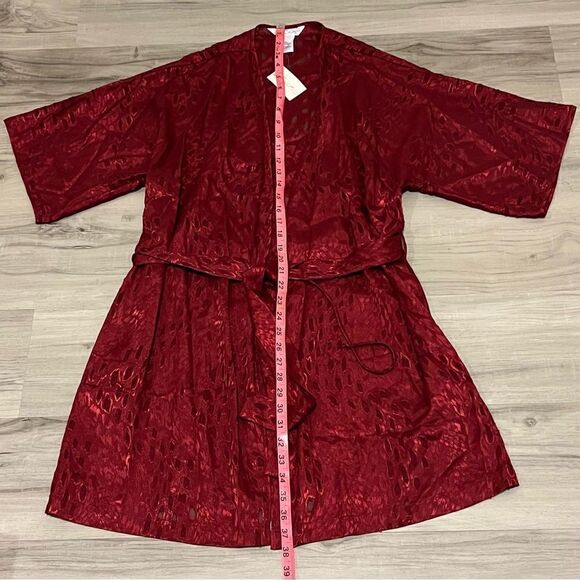 Secret Treasures burgundy chemise robe set size Medium - Picture 12 of 17